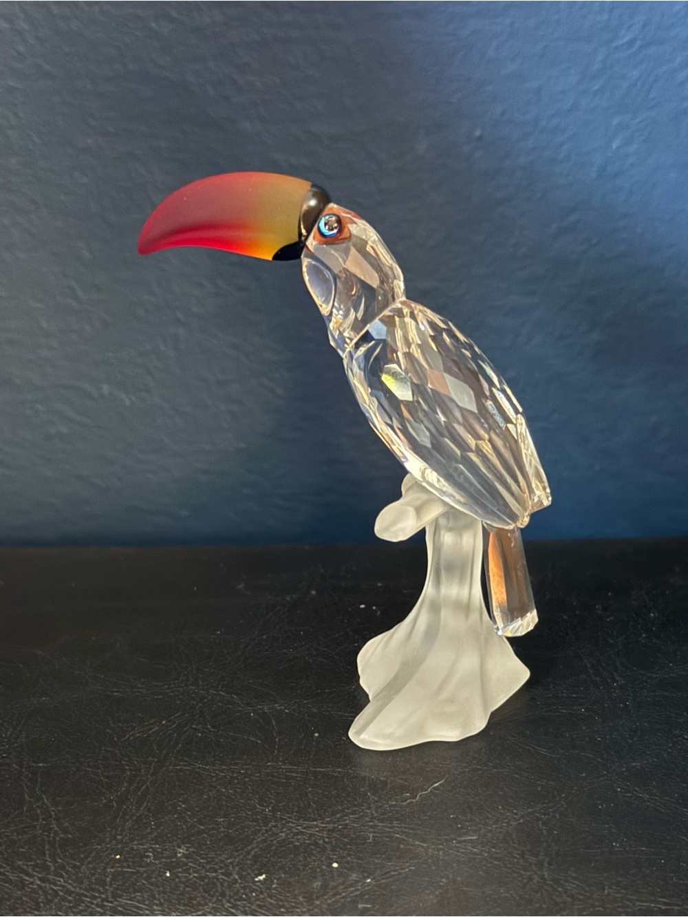 Swarovski Crystal Toucan 3” Figurine Paradise Bird with Multi-Color Beak Retired